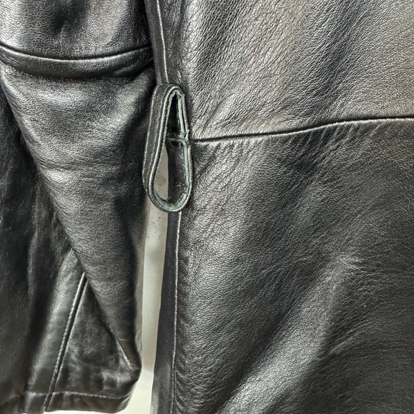 Wilsons Leather Pelle Studio Size Medium Jacket Black 4 Button Thinsulate Liner - Picture 7 of 12